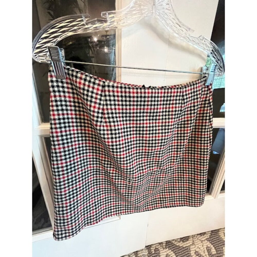 Nastygal Tan Plaid Mini Skirt Size 6